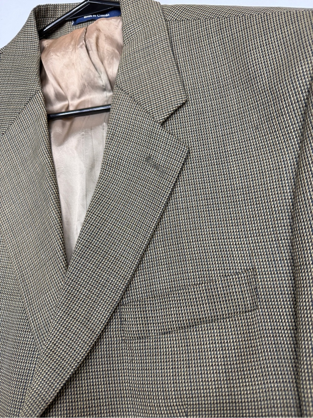 Lauren Ralph Lauren Men's 42S Blazer Jacket Houndstooth Green Brown - Picture 2 of 12
